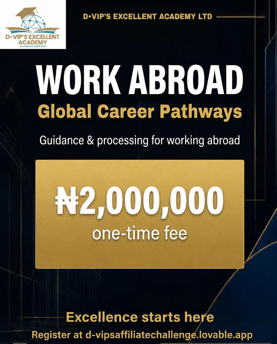 Work Abroad Assistance flyer